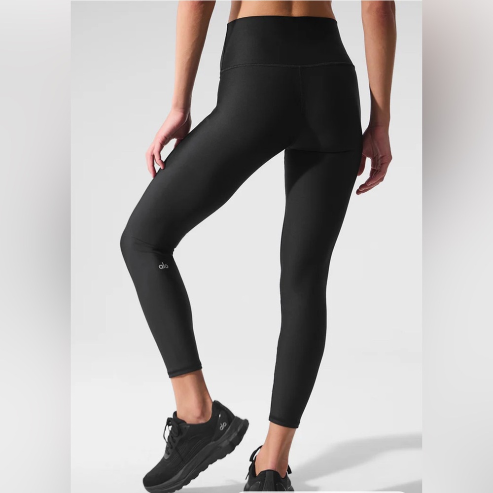 Alo Charcoal Green Airlift 7/8 High-Waisted Leggings